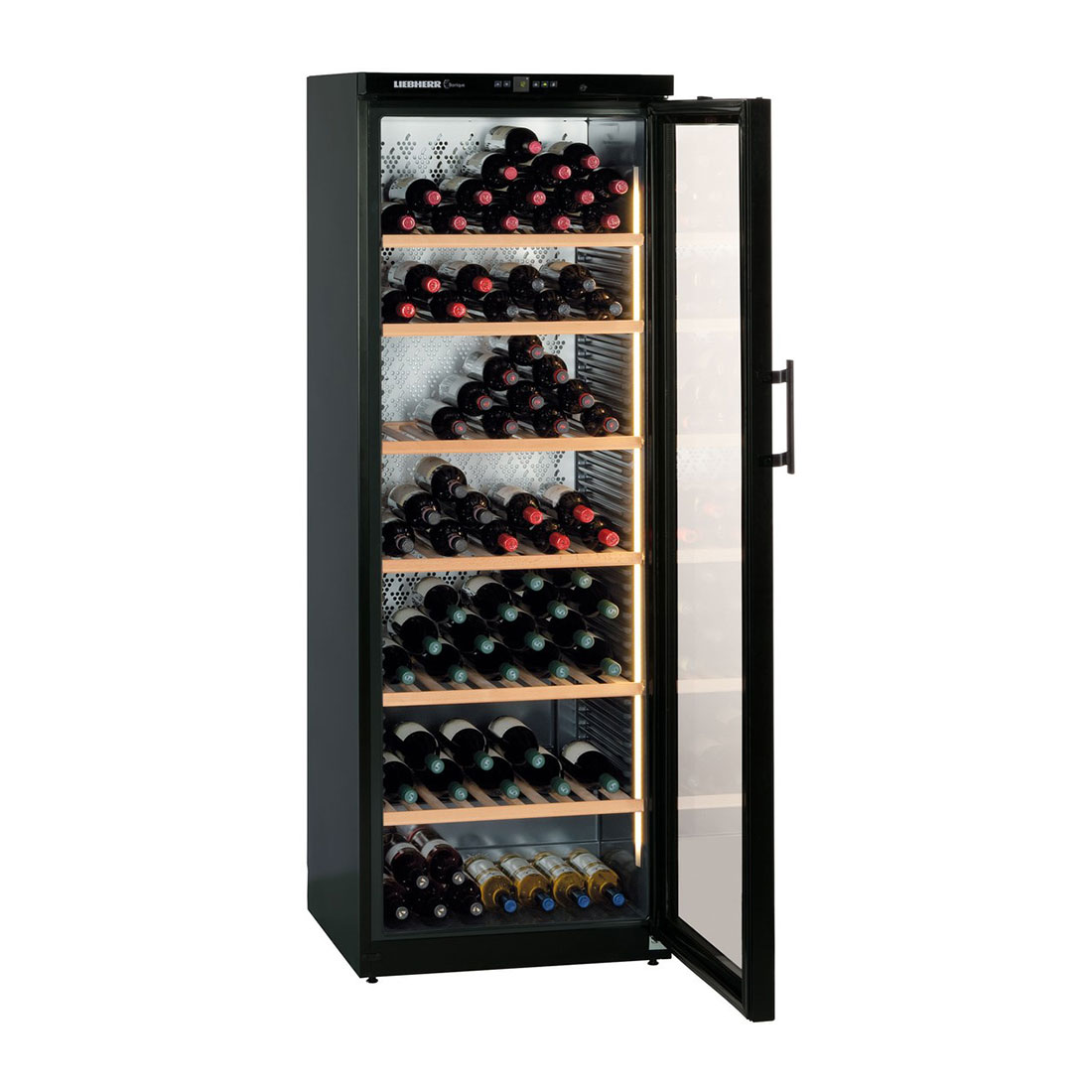 Liebherr-WKb-4612-Barrique-Wine-Storage-Cabinet---Front-Open