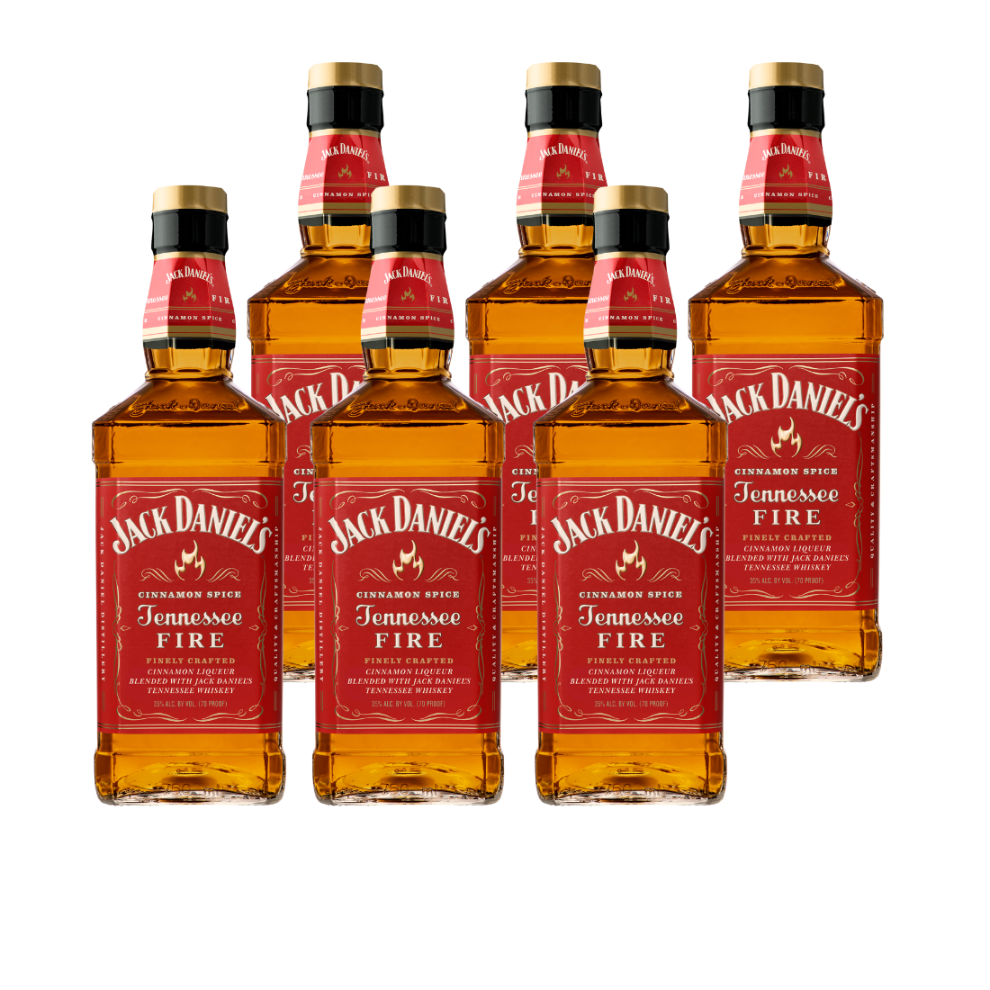 [Bundle of 6] Jack Daniel's Tennessee Fire Whiskey
